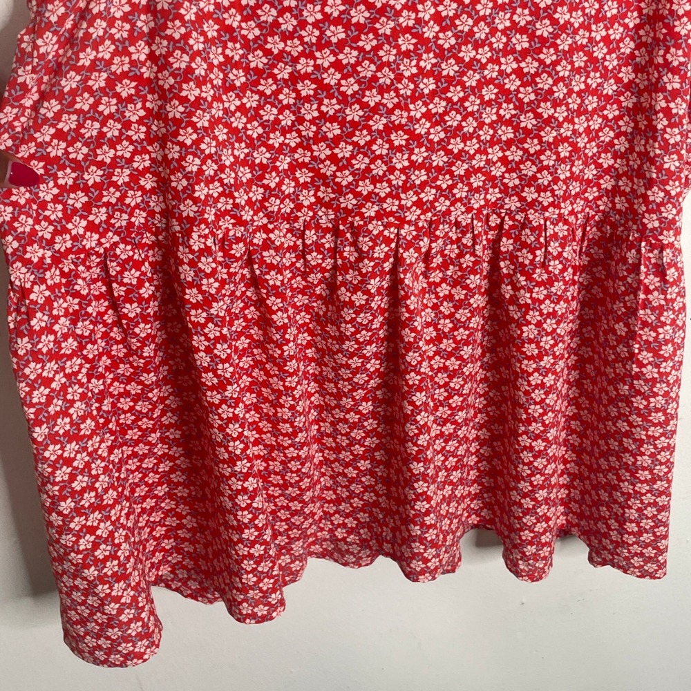 Staccato Red Floral Ruffle Sleeveless Blouse Top Small Floral Boutique - Picture 6 of 9